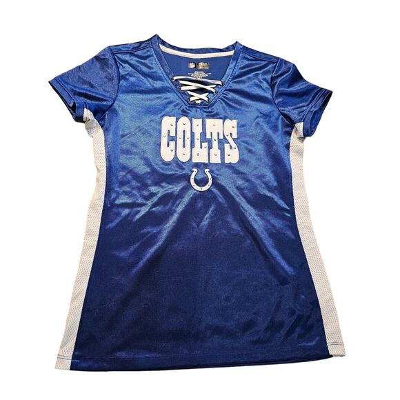 Colts Jersey Shirt Womens Medium NFL Team Apparel Indianapolis Top Football - Picture 1 of 11